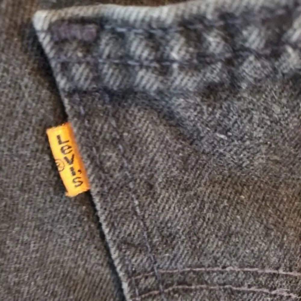 Vintage Levis Jeans Mens 40x32 Black Regular Straight Orange Tab 90s Made In USA